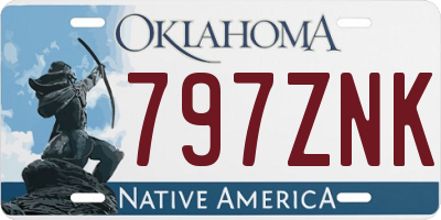 OK license plate 797ZNK