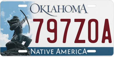 OK license plate 797ZOA