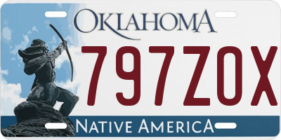 OK license plate 797ZOX