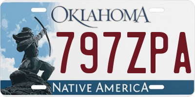 OK license plate 797ZPA