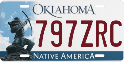 OK license plate 797ZRC