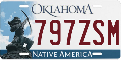 OK license plate 797ZSM