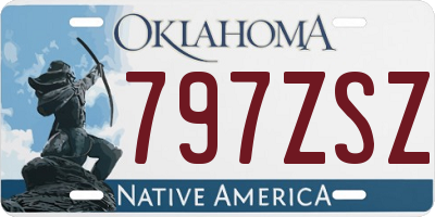 OK license plate 797ZSZ