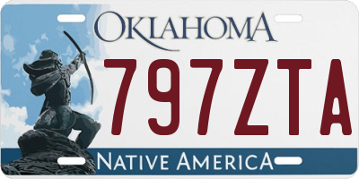 OK license plate 797ZTA