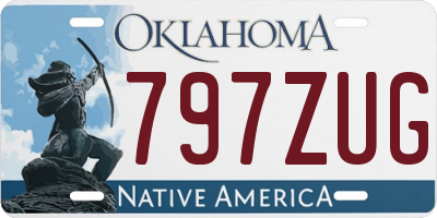 OK license plate 797ZUG