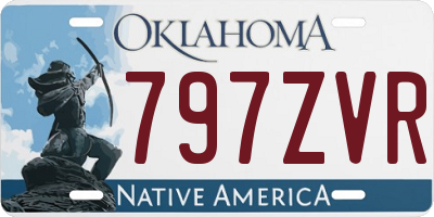 OK license plate 797ZVR