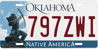 OK license plate 797ZWI