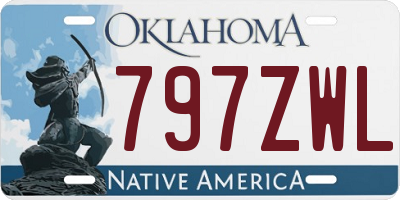 OK license plate 797ZWL