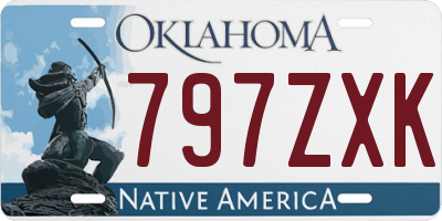 OK license plate 797ZXK