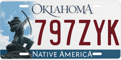 OK license plate 797ZYK