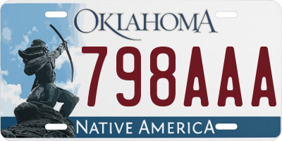 OK license plate 798AAA