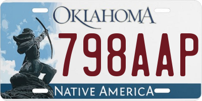 OK license plate 798AAP