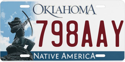 OK license plate 798AAY