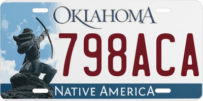 OK license plate 798ACA
