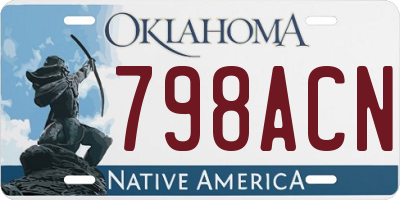 OK license plate 798ACN