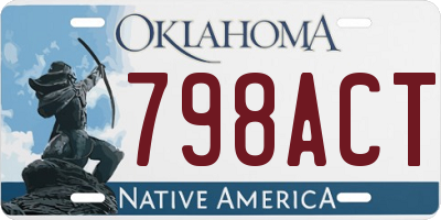 OK license plate 798ACT