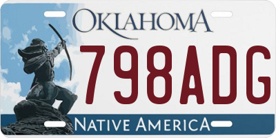 OK license plate 798ADG