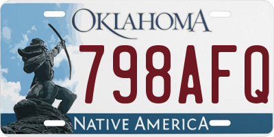 OK license plate 798AFQ