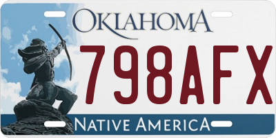 OK license plate 798AFX