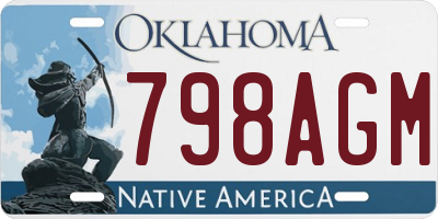 OK license plate 798AGM