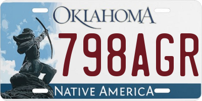 OK license plate 798AGR