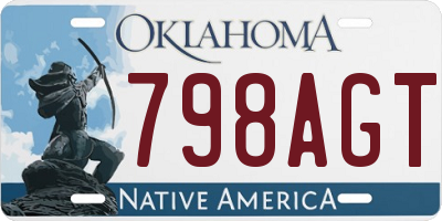 OK license plate 798AGT