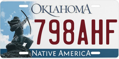 OK license plate 798AHF