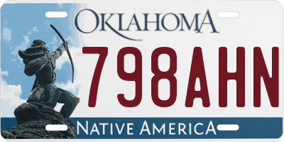 OK license plate 798AHN