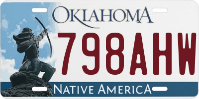 OK license plate 798AHW