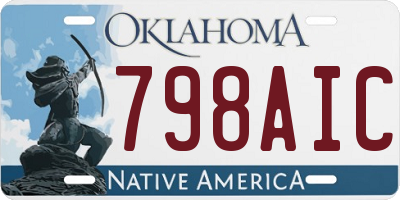 OK license plate 798AIC