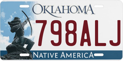 OK license plate 798ALJ