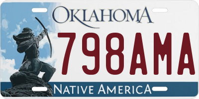 OK license plate 798AMA