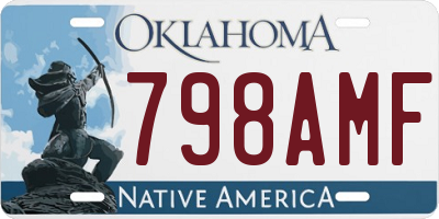 OK license plate 798AMF
