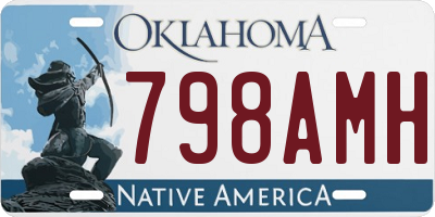 OK license plate 798AMH