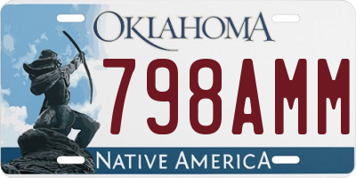 OK license plate 798AMM