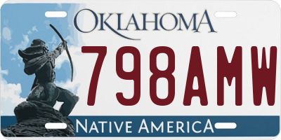 OK license plate 798AMW