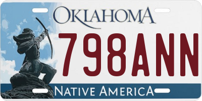 OK license plate 798ANN