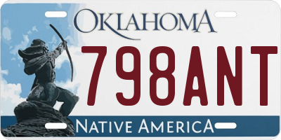 OK license plate 798ANT