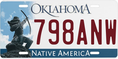 OK license plate 798ANW