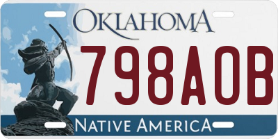 OK license plate 798AOB