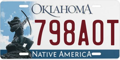 OK license plate 798AOT
