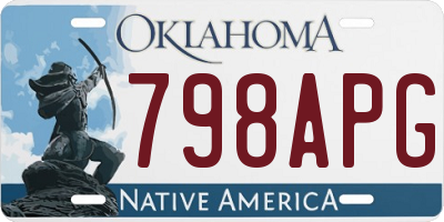 OK license plate 798APG