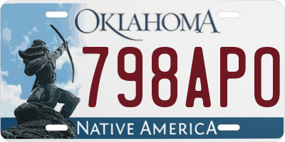 OK license plate 798APO