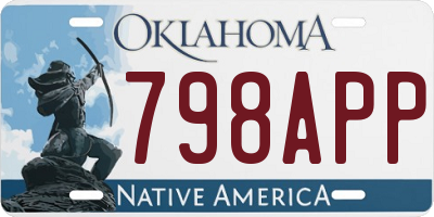 OK license plate 798APP