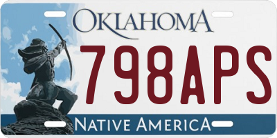 OK license plate 798APS