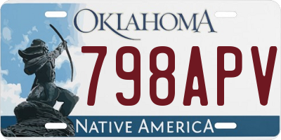 OK license plate 798APV