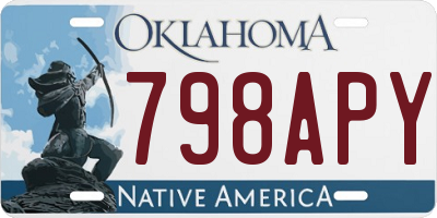 OK license plate 798APY