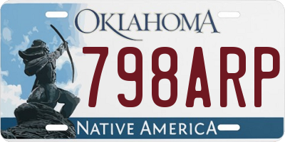 OK license plate 798ARP