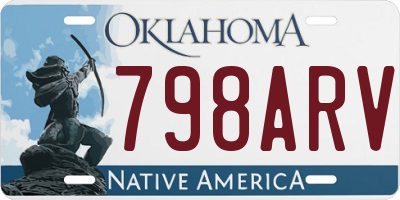 OK license plate 798ARV