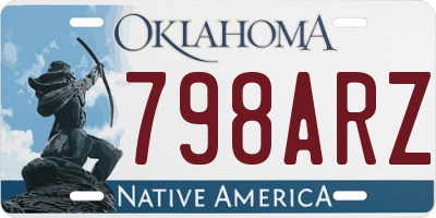 OK license plate 798ARZ